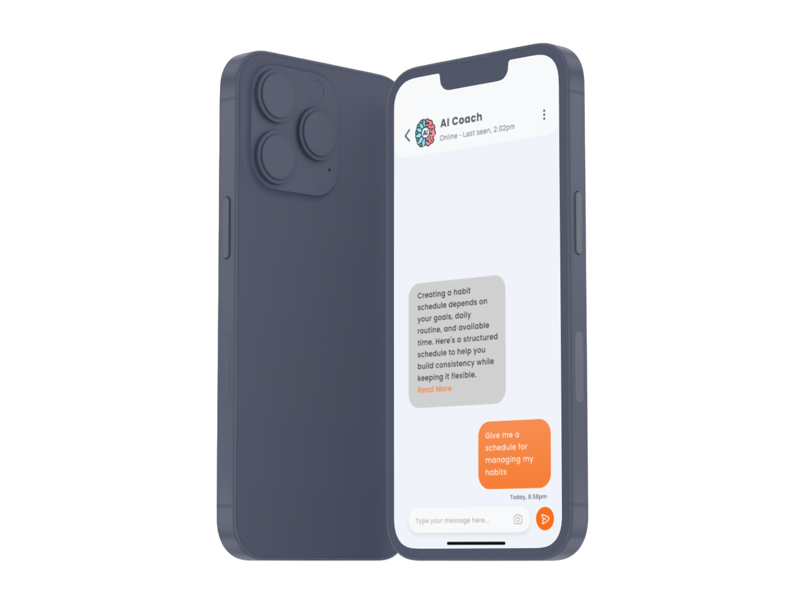 AI Coach providing personalized habit scheduling